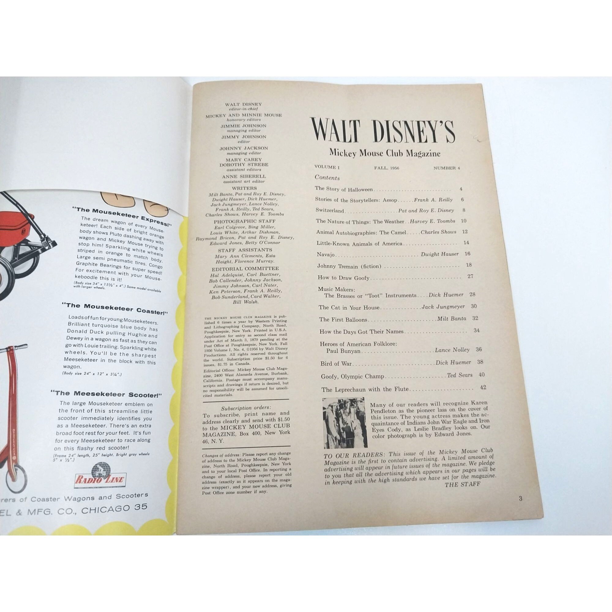Walt Disney's Mickey Mouse Club Magazine Volume #1 Issue #4 Fall