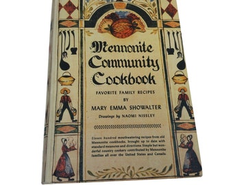 Vintage Mennonite Community Kochbuch 1951 Hardcover Mary Emma Showalter