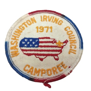Boy Scouts BSA Washington Irving Council 1971 Camporee Patch Collectible Vintage