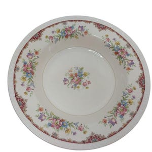 Vintage Homer Laughlin Eggshell Georgian Floral Soup Bowl 8.5&quot;