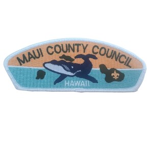 Vintage Boy Scouts Patch BSA Maui County Council DISCONTINUED