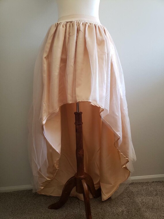gold tulle maxi skirt