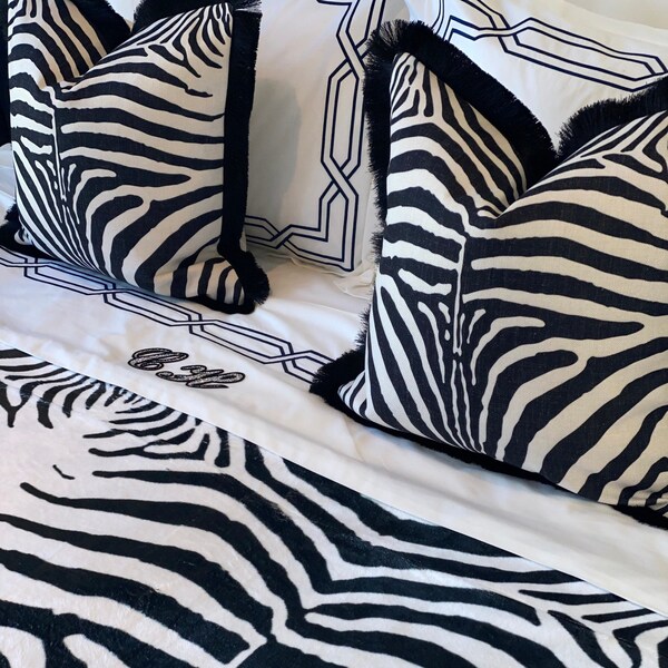 Zebra Pillow Etsy