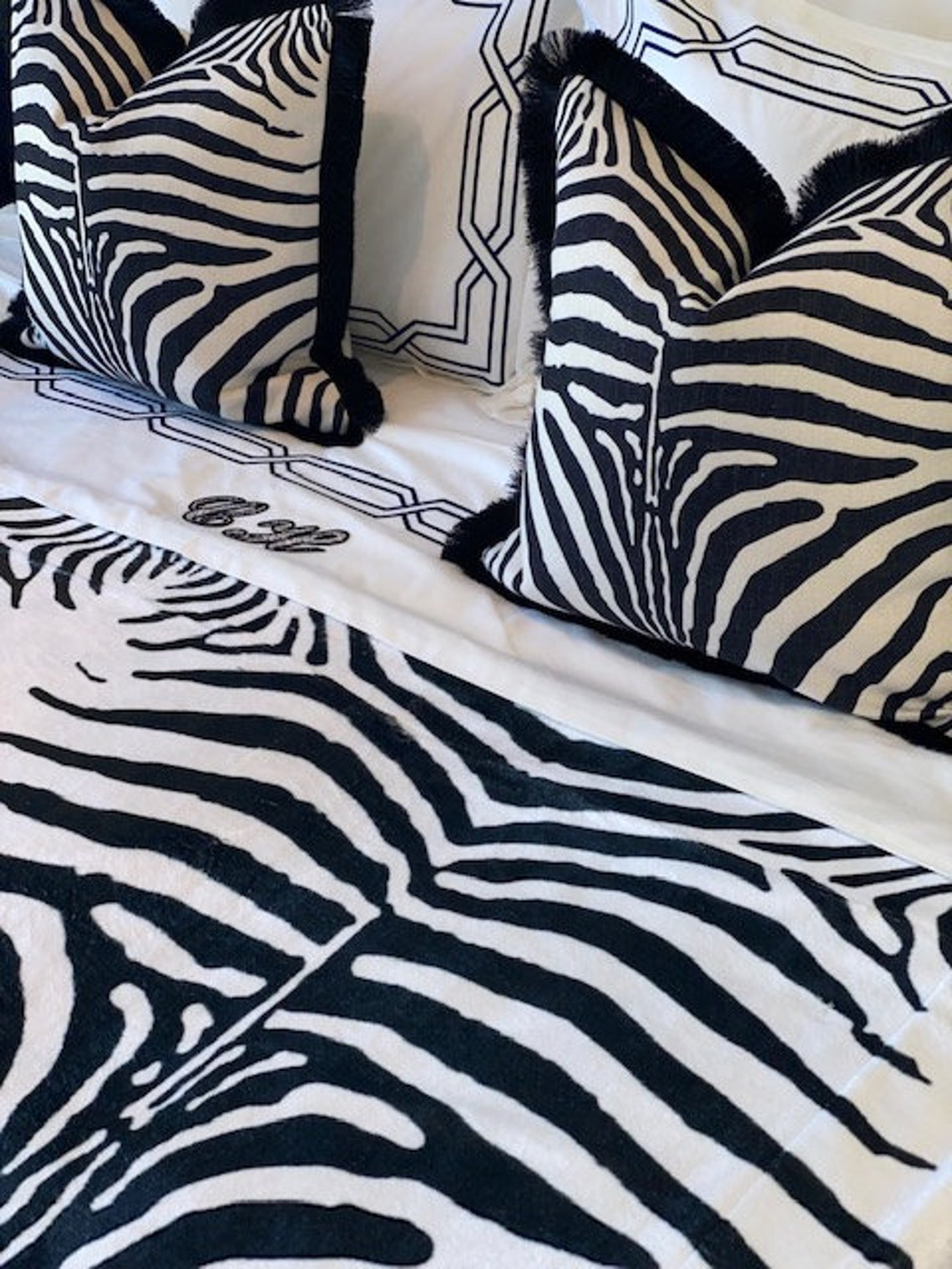 Sherpa Zebra Black and White Blanket Throw Warm Zebra Print Etsy