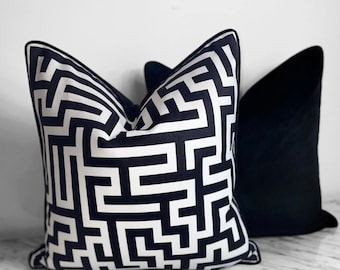 black pattern cushion