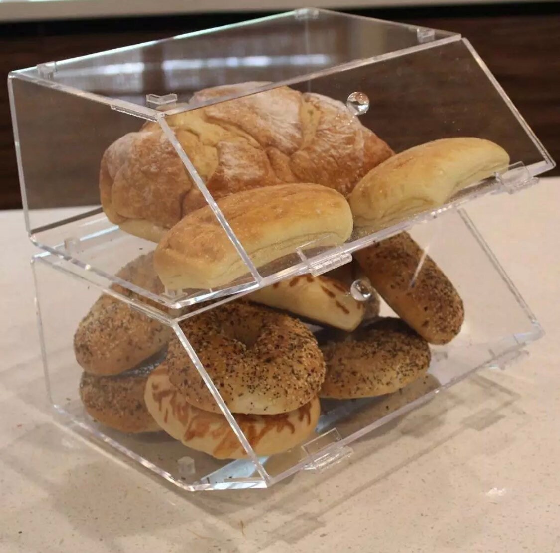 Bread Bin Box Bakery Display Acrylic Clear Perspex Cookies Etsy