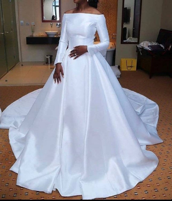 white prom ball gown