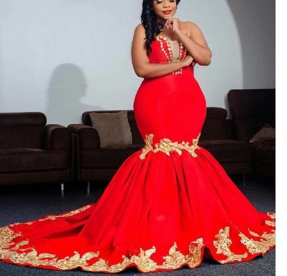 red african prom dress