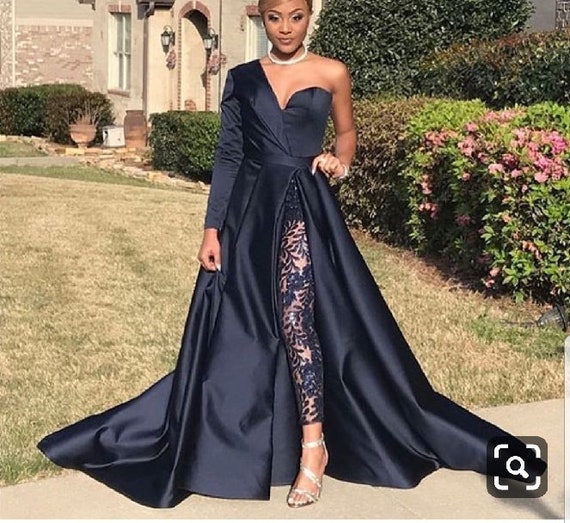jumpsuit with cape for prom