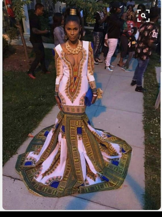 white african prom dress