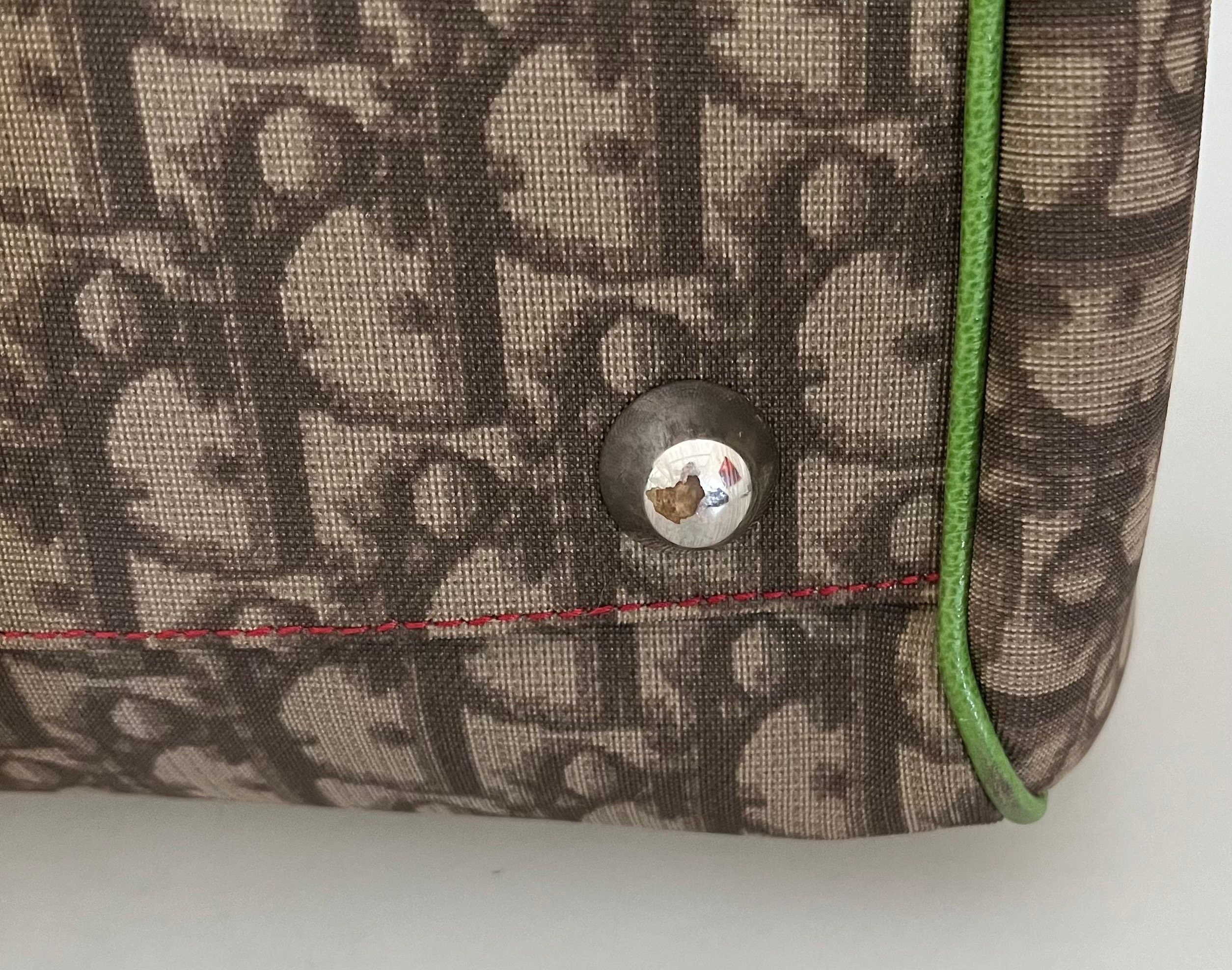 Christian Dior Vintage Rasta Monogram Trotter Boston Bag in Christian Dior Vintage Rasta Monogram Trotter Boston Bag in