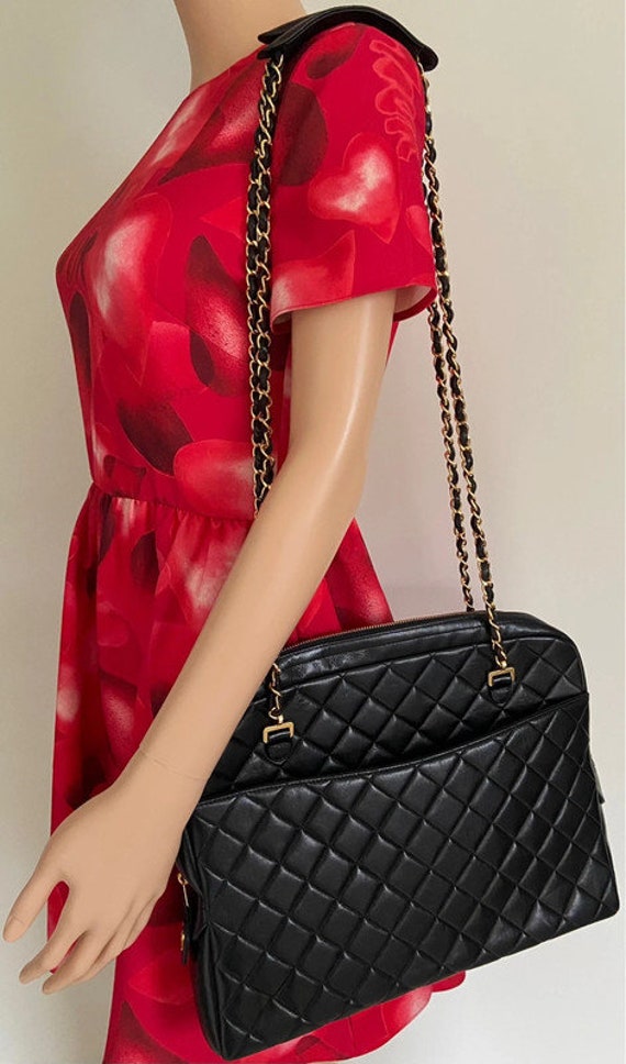 CHANEL BAG Grand Shopping Black Quilted Leather Shoulder -  Norway