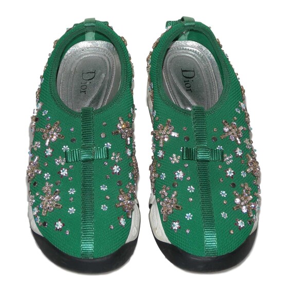 green canvas sneakers