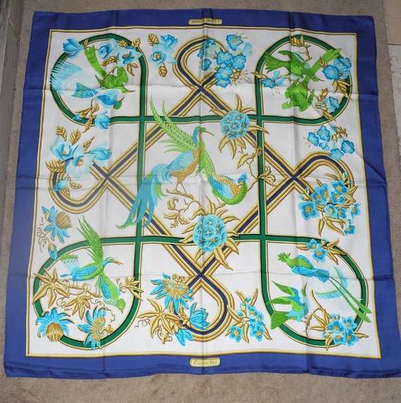 VINTAGE HERMES Caribbean-style silk square