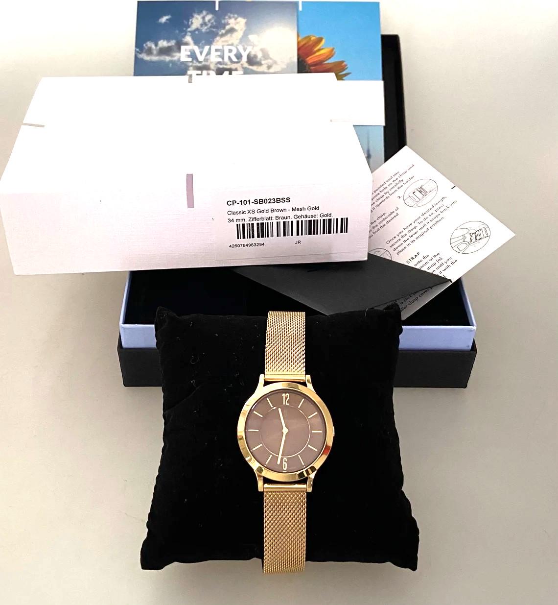 Lilienthal Berlin watch Classic XS Gold Brown New condition in box