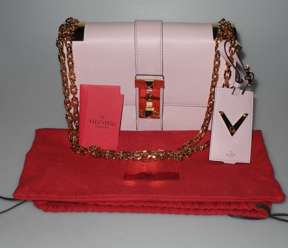 VALENTINO ROCKSTUD BAG in Candy Pink Chain Shoulder - Etsy Finland