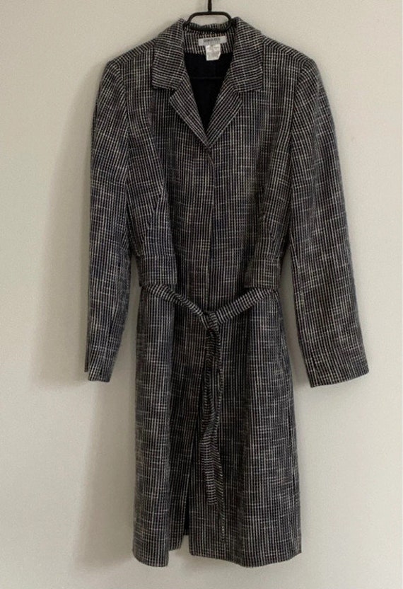 Georges RECH Synonym mottled blue tweed coat, appr