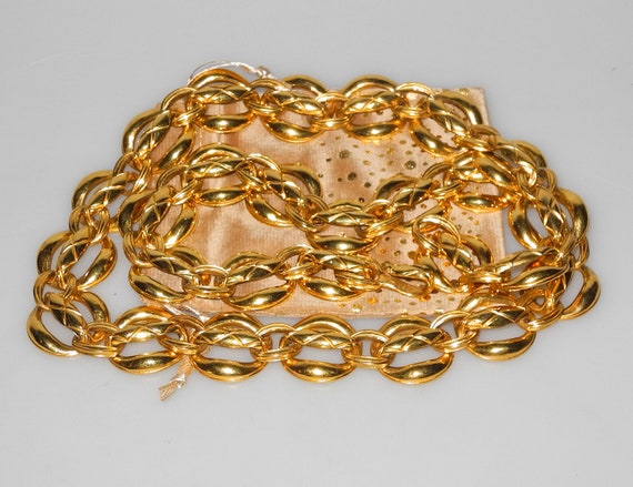 CHANEL BELT gold metal chain with vintage articul… - image 7