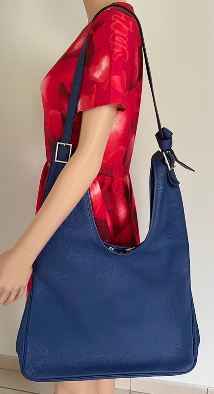 Hermès Massai Bag Large Model in Blue Leather Superb -  Denmark