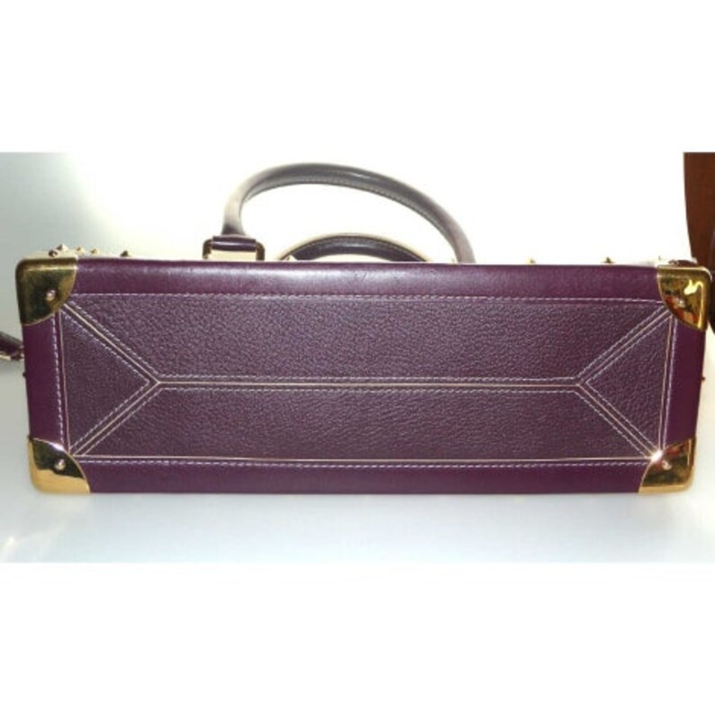 LOUIS VUITTON large purple leather bag Dustbag papers | Etsy