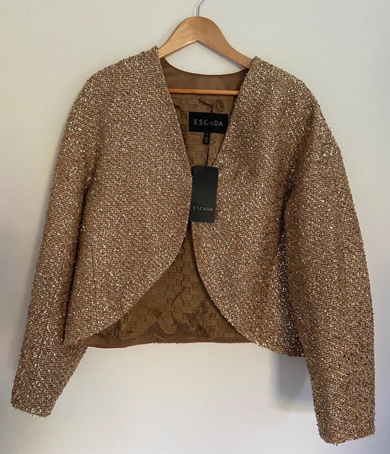 ESCADA Glittering gold jacket, size 46, superb