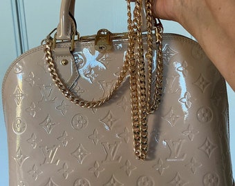 Louis Vuitton Blanc Coral Monogram Vernis Alma PM Bag