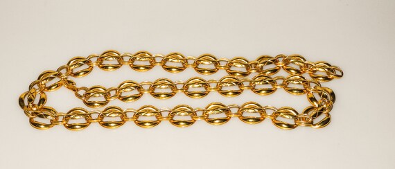 CHANEL BELT gold metal chain with vintage articul… - image 4