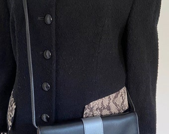 Louis Vuitton clutch bag in brown monogram canvas, black and silver leather, shoulder strap, Dustbag, superb