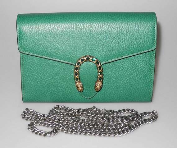 GUCCI Dionysus Bag in Green Grained Leather Shoulder - Etsy