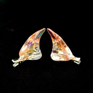 DRAGON ORANGE | Resin Clip-On Devil Horns  |  Hair Clip Halloween Accessories or Rave Accessories and Anime Gifts for Horns Cosplay