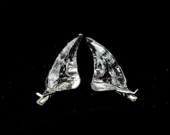 CLEAR ICE | Resin Clip-On Devil Horns