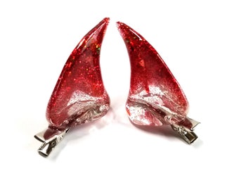 CHERRY SUGAR | Resin Clip-On Devil Horns