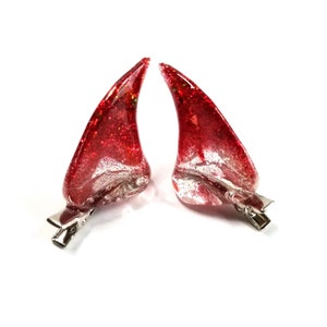 CHERRY SUGAR | Resin Clip-On Devil Horns