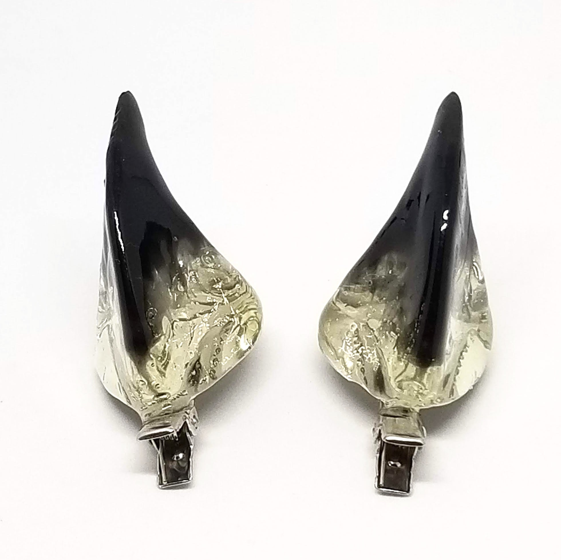 WHITE TIP Resin Clipon Devil Horns RCW0001 Etsy