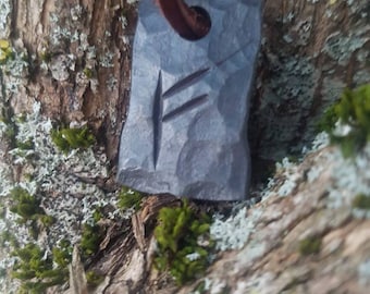 Viking Rune pendant engraved raw