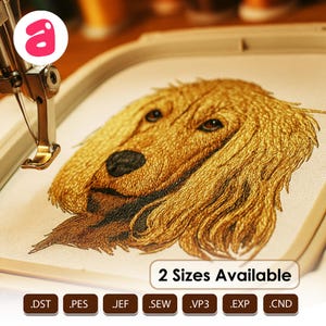 Engelse cocker-spaniëlhond machine borduurwerk ontwerpen