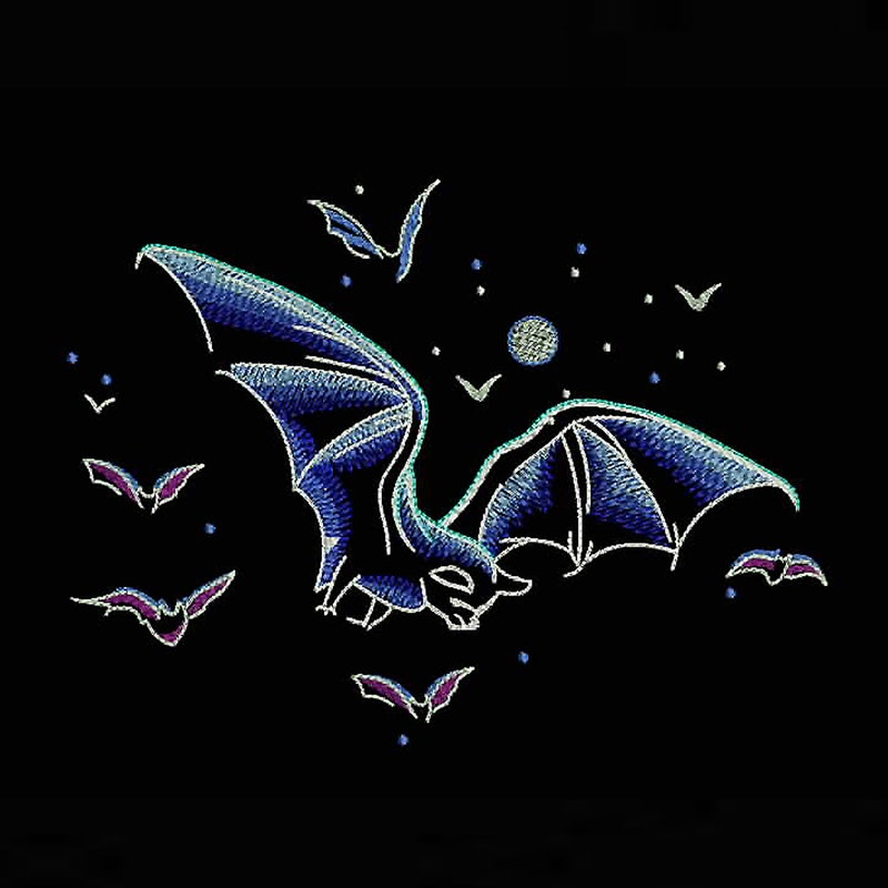 Bat Embroidery - Etsy