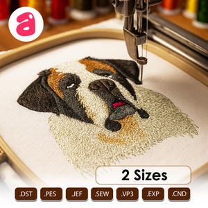 St Bernard Dog Machine Embroidery Design