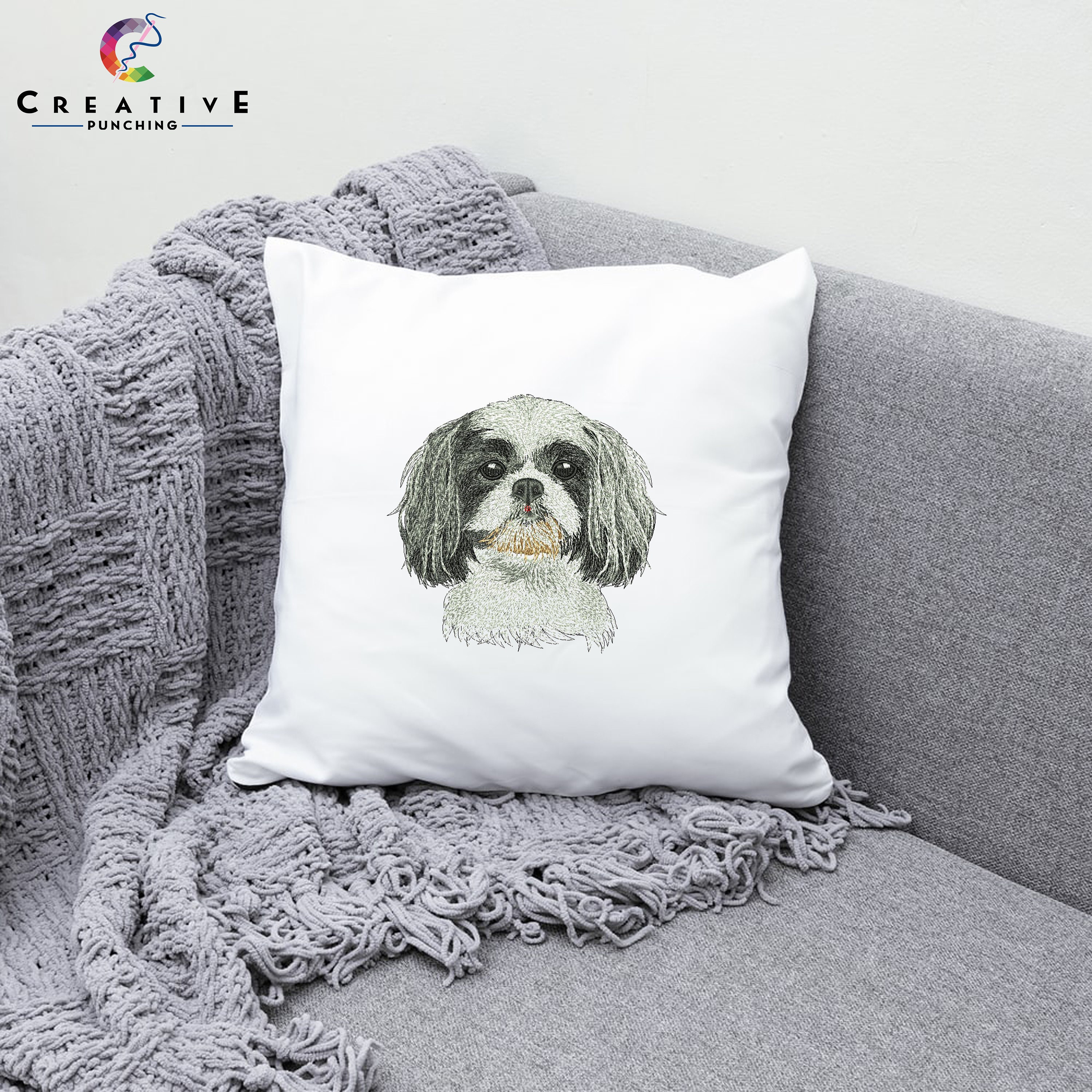 シーズー犬の機械刺繍デザイン - Etsy 日本