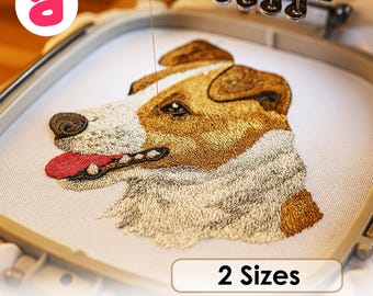 Jack Russel Terrier Hund Stickdatei, Stickdatei