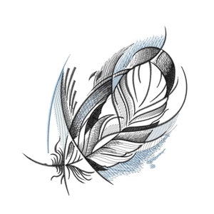 Feather machine embroidery designs ,  Artistic Embroidery designs Digitized Files