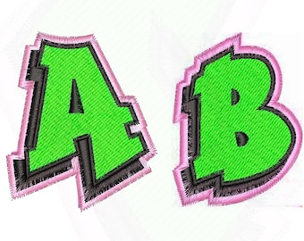 3D Puff Embroidery Fonts Embroidery Alphabets Designs Font T-shirt ...