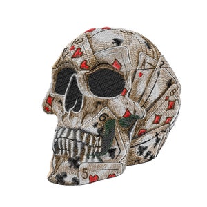 Skull Embroidery Art, Machine Embroidery designs, Digtiized File