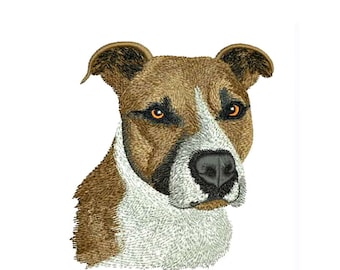 Pit Bull Terrier Dog Face Embroidery Design (Digital Designs)