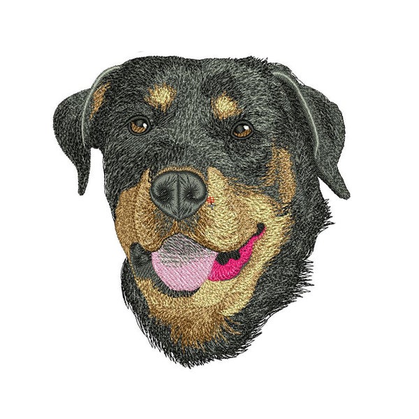 Rottweiler Dog  Embroidery Designs Rottweiler Dog Face Machine Embroidery Digital Designs Instant Download