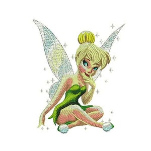 Angel Fairy Embroidery Design: Princess Wand Art (Digital File)