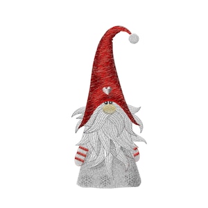 Gnomes Santa, Machine Embroidery Design, Christmas Embroidery Designs