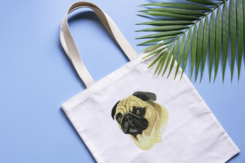 Pug Dog Embroidery Designs Pug Dog Custom Pets Embroidery - Etsy