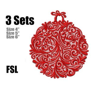 Lace Embroidery Ornaments: 3 Sets Freestanding Digital Designs (Digital Download)