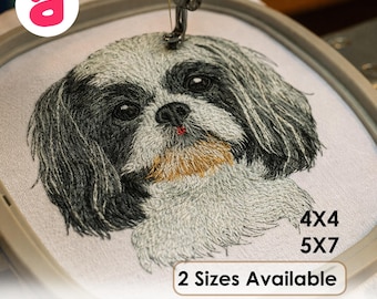 Shih Tzu Dog Machine Embroidery Design